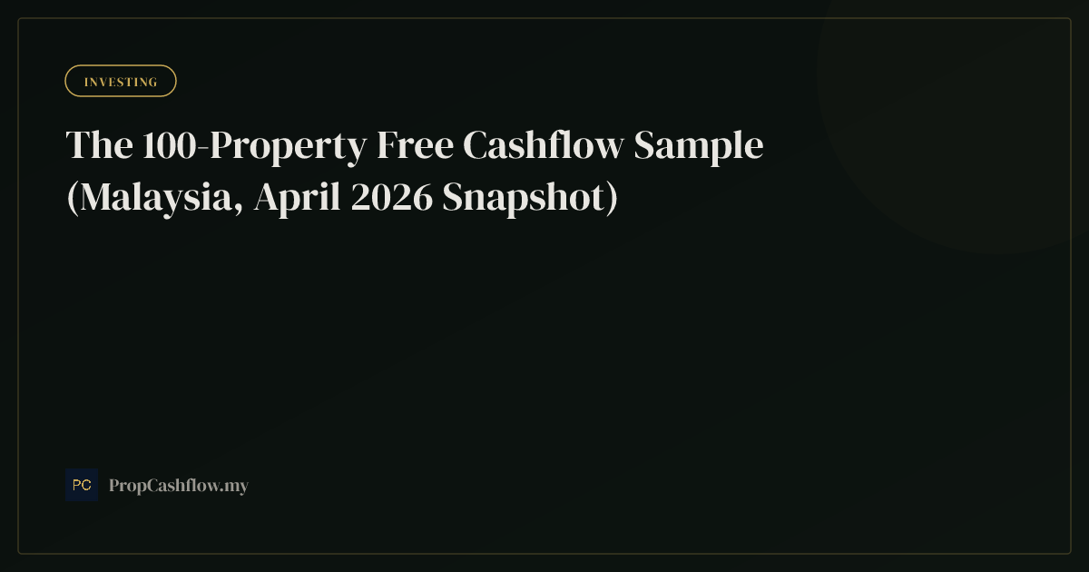 The 100-Property Free Cashflow Sample (Malaysia, April 2026 Snapshot)