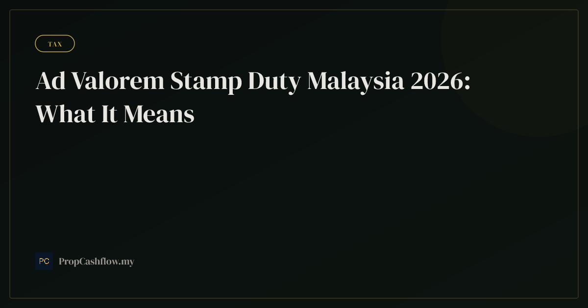 Ad Valorem Stamp Duty Malaysia 2026: What It Means