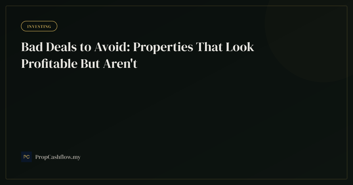 Bad Deals to Avoid: Properties That Look Profitable But Aren't