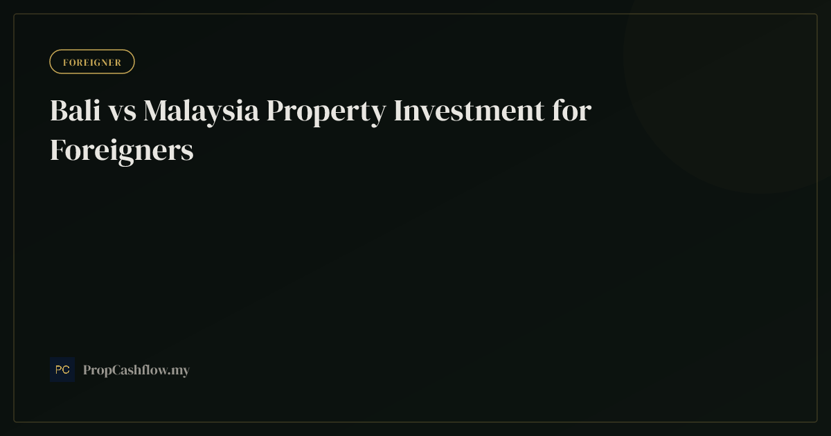 Bali vs Malaysia Property Investment for Foreigners