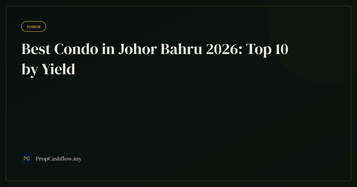 Best Condo in Johor Bahru 2026: Top 10 by Yield