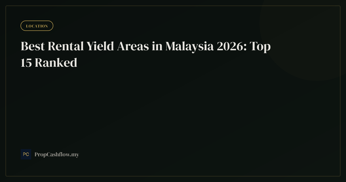 Best Rental Yield Areas in Malaysia 2026: Top 15 Ranked