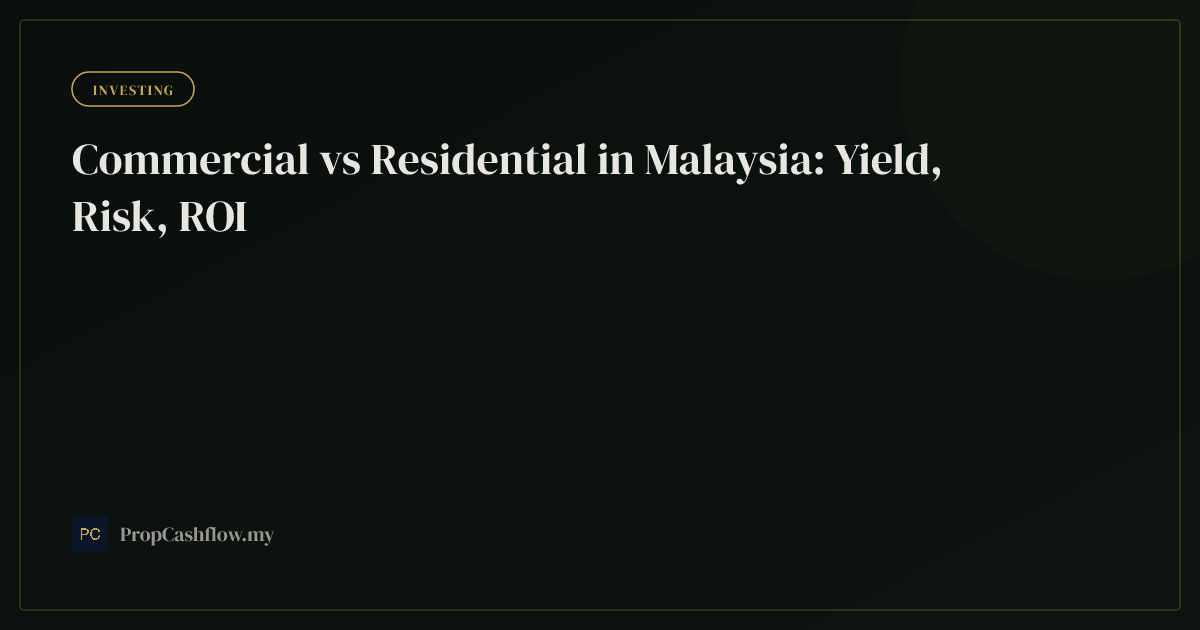 Commercial vs Residential in Malaysia: Yield, Risk, ROI