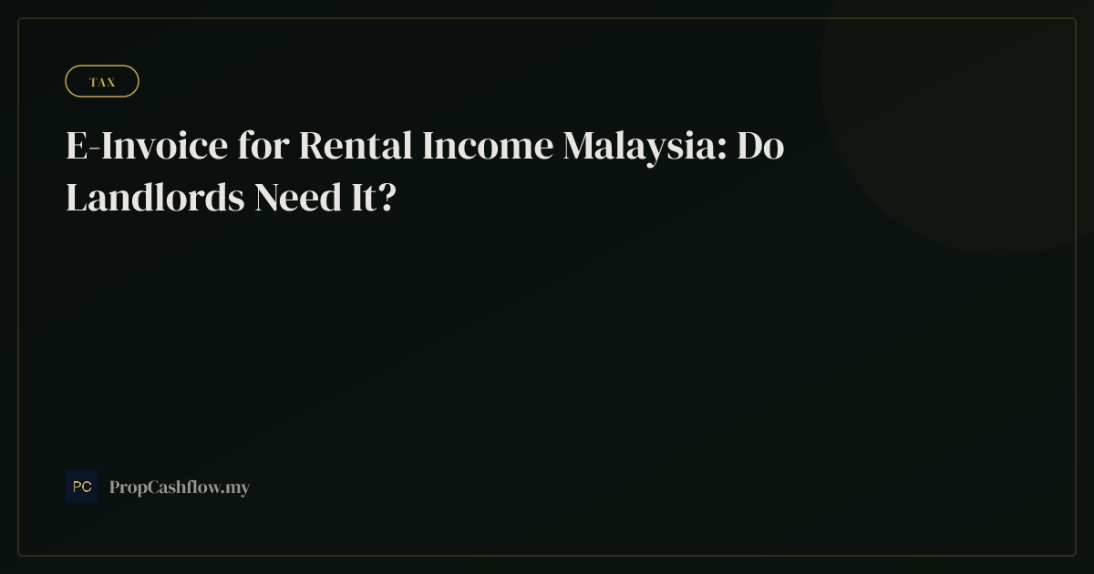 E-Invoice for Rental Income Malaysia: Do Landlords Need It?
