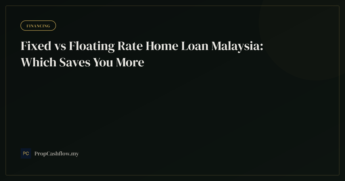 Fixed vs Floating Rate Home Loan Malaysia: Which Saves You More