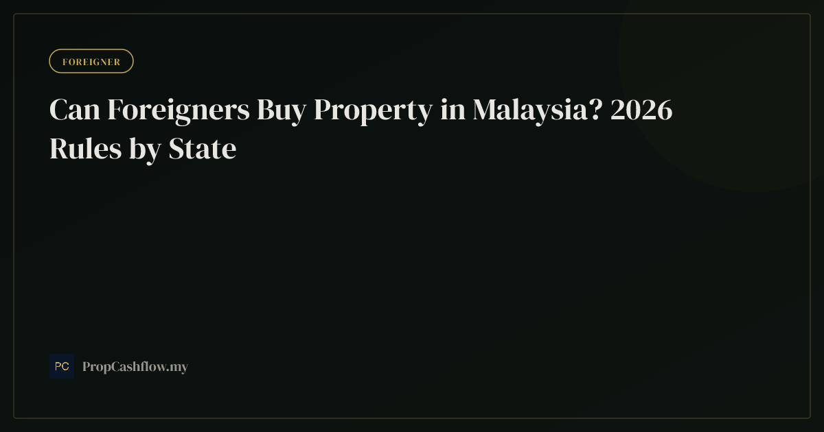 Can Foreigners Buy Property in Malaysia? 2026 Rules by State