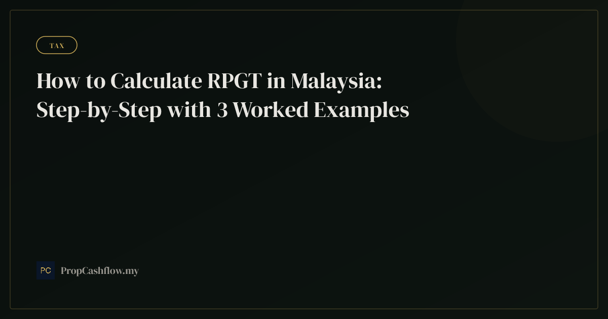 How to Calculate RPGT in Malaysia: Step-by-Step with 3 Worked Examples