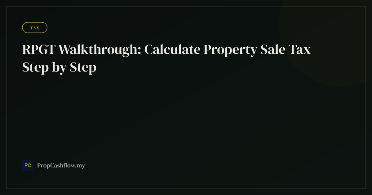 RPGT Walkthrough: Calculate Property Sale Tax Step by Step