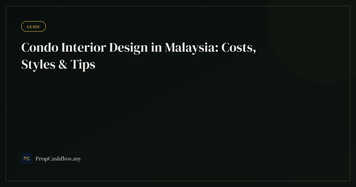 Condo Interior Design in Malaysia: Costs, Styles & Tips