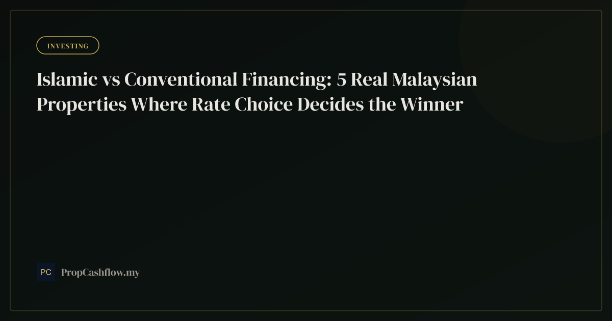 Islamic vs Conventional Financing: 5 Real Malaysian Properties Where Rate Choice Decides the Winner