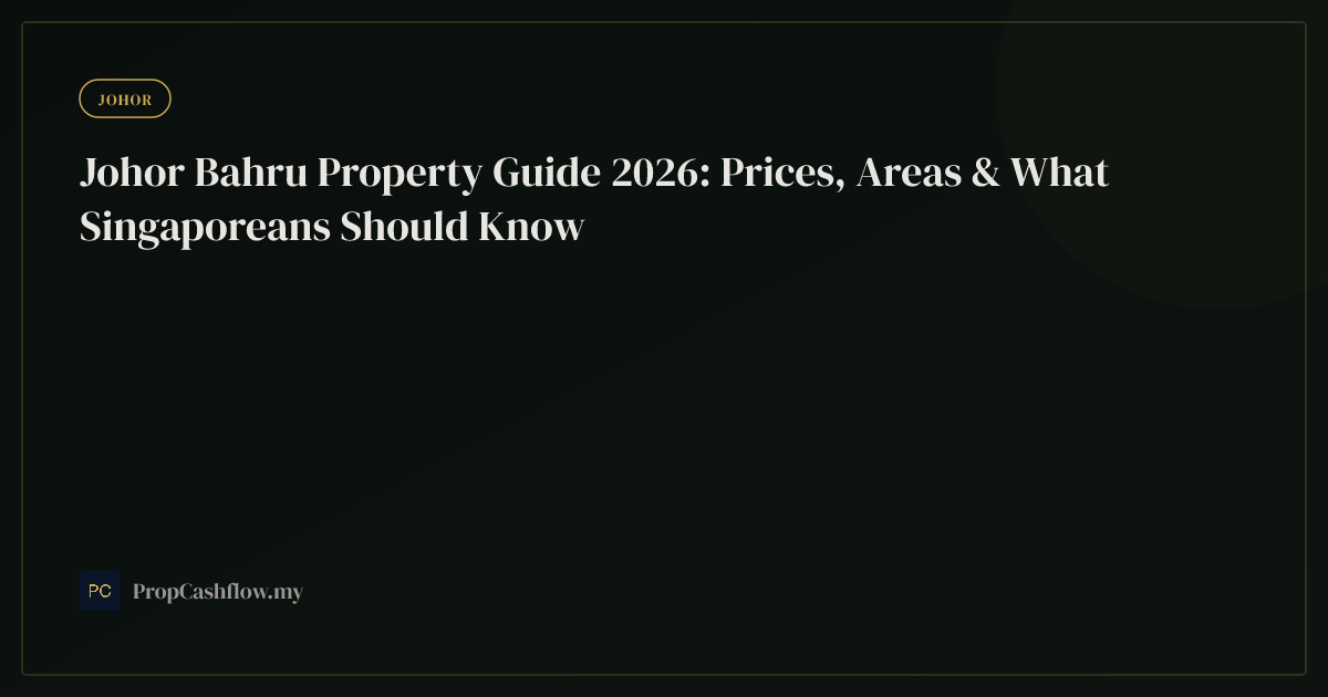 Johor Bahru Property Guide 2026: Prices, Areas & What Singaporeans Should Know