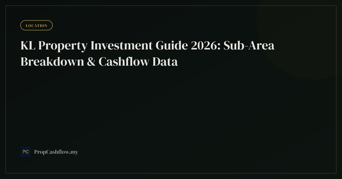 KL Property Investment Guide 2026: Sub-Area Breakdown & Cashflow Data