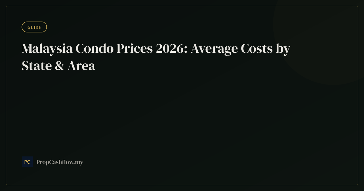 Malaysia Condo Prices 2026: Average Costs by State & Area