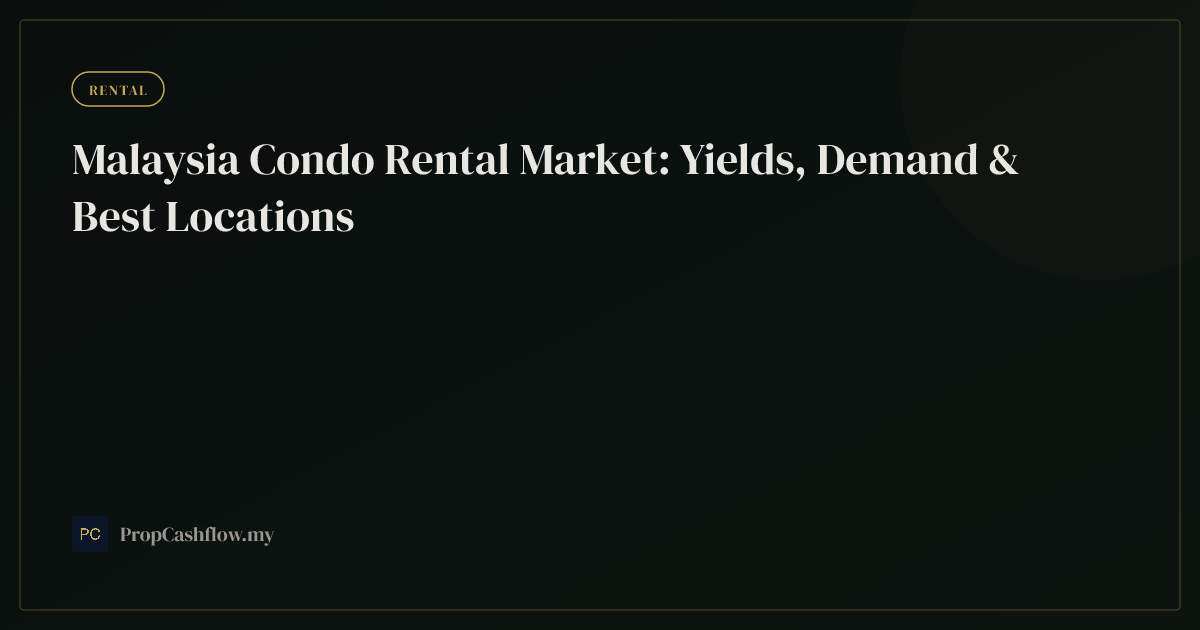 Malaysia Condo Rental Market: Yields, Demand & Best Locations