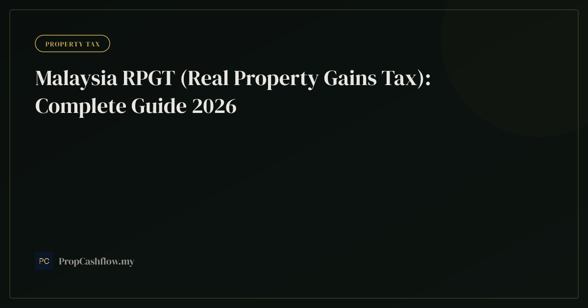 Malaysia RPGT (Real Property Gains Tax): Complete Guide 2026