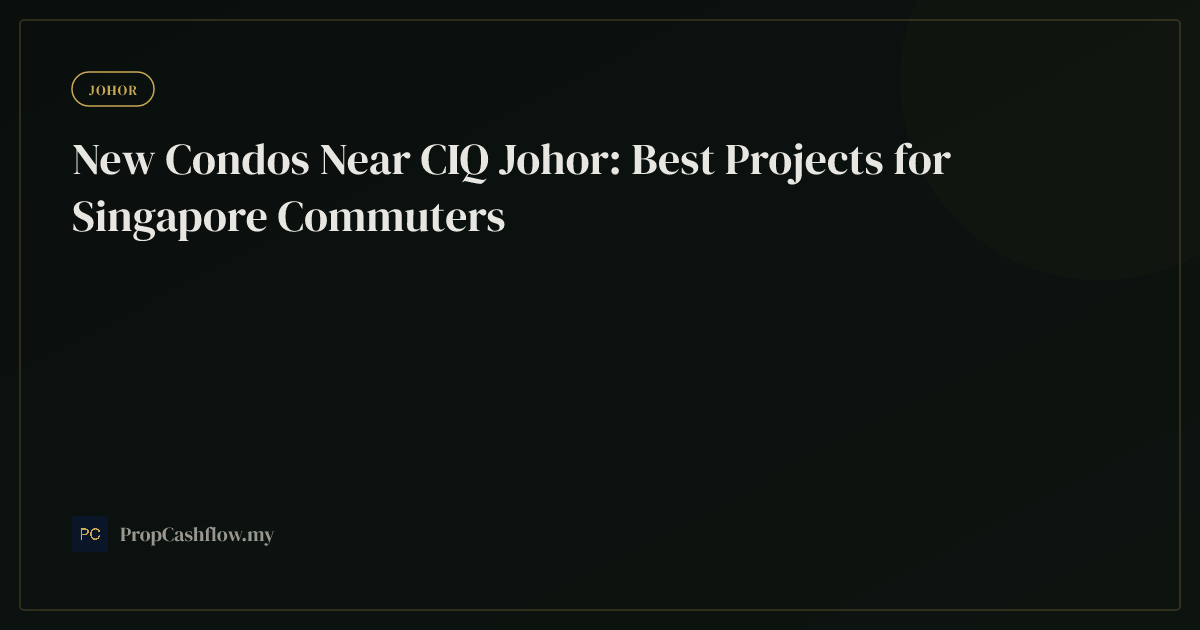 New Condos Near CIQ Johor: Best Projects for Singapore Commuters