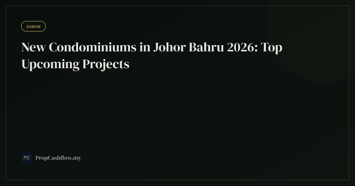 New Condominiums in Johor Bahru 2026: Top Upcoming Projects