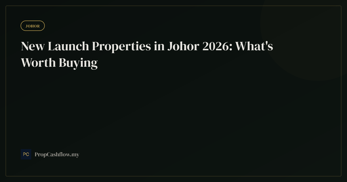 New Launch Properties in Johor 2026: What's Worth Buying