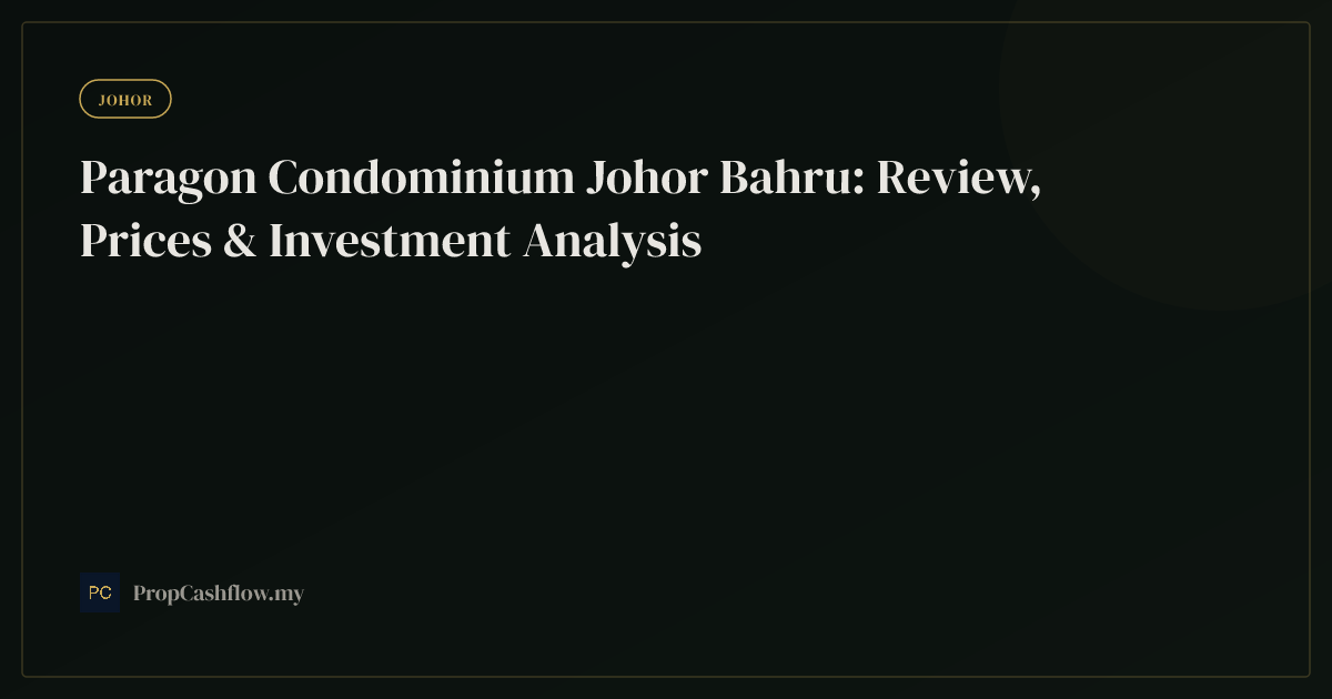 Paragon Condominium Johor Bahru: Review, Prices & Investment Analysis