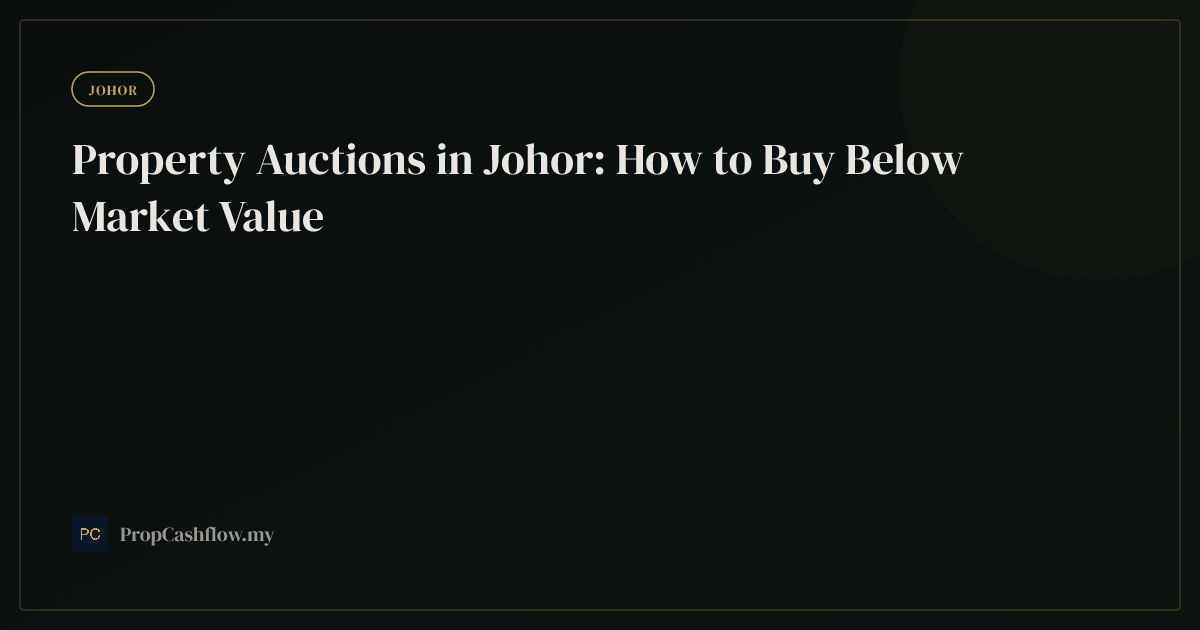 Property Auctions in Johor: How to Buy Below Market Value