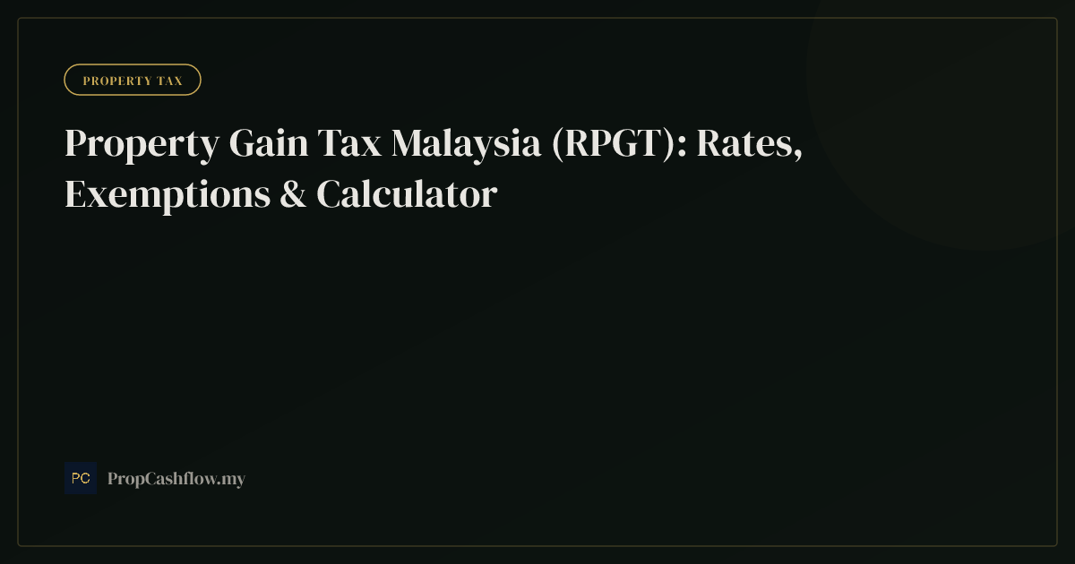 Property Gain Tax Malaysia (RPGT): Rates, Exemptions & Calculator