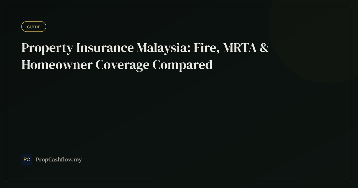 Property Insurance Malaysia: Fire, MRTA & Homeowner Coverage Compared