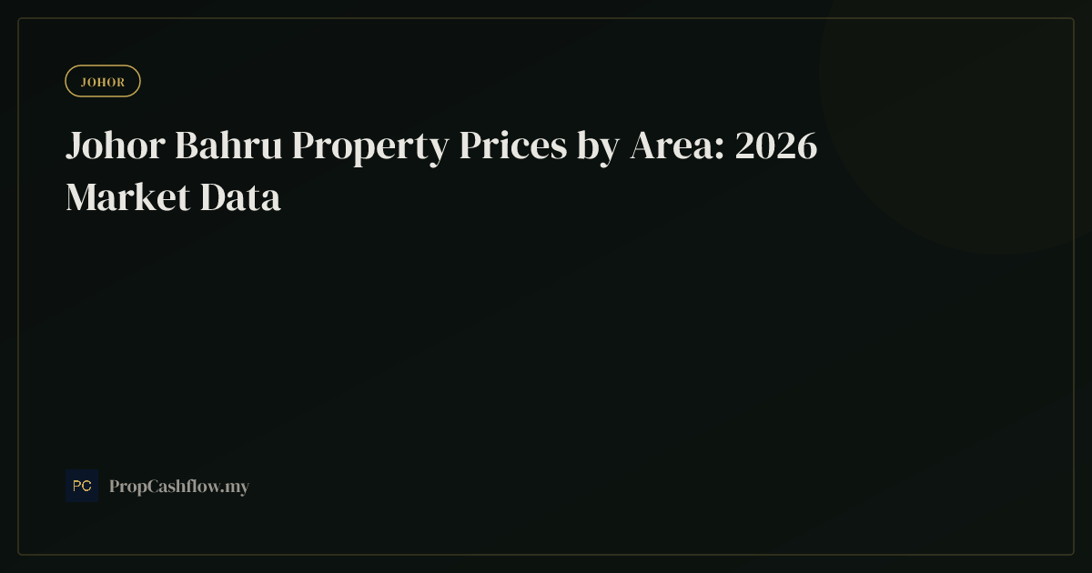 Johor Bahru Property Prices by Area: 2026 Market Data
