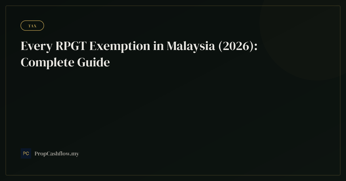 Every RPGT Exemption in Malaysia (2026): Complete Guide
