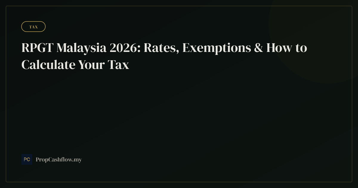RPGT Malaysia 2026: Rates, Exemptions & How to Calculate Your Tax