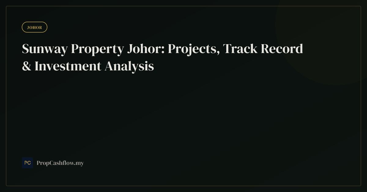 Sunway Property Johor: Projects, Track Record & Investment Analysis