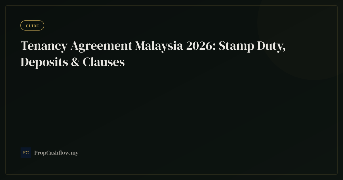 Tenancy Agreement Malaysia 2026: Stamp Duty, Deposits & Clauses